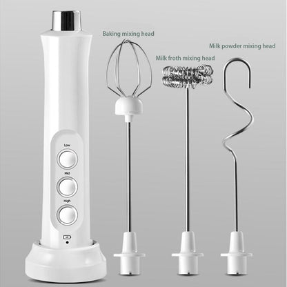 Espumador de Leite Elétrico Sem Fio Recarregável - 3 Velocidades, Batedor de Espuma Portátil para Latte, Cappuccino, Chocolate Quente - Recarregável por USB