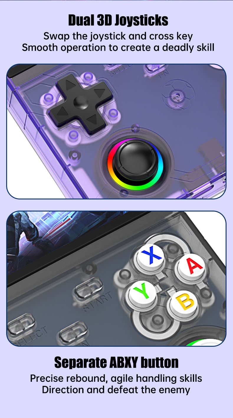 R36 Ultra X Retro Handheld Game Player WiFi Open Source Linux System 4.5" IPS Screen Hall Effect Emulator Wireless Gamepad Gift
