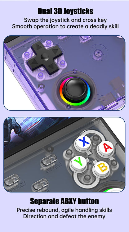 R36 Ultra X Retro Handheld Game Player WiFi Open Source Linux System 4.5" IPS Screen Hall Effect Emulator Wireless Gamepad Gift