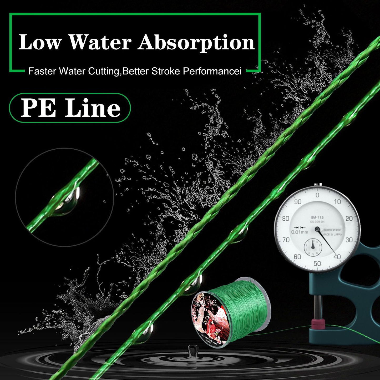 Sougayilang Linha de Pesca Trançada X8 100/300 Arrastos 22~88LB Multifilamento Japonês PE para Acessórios de Pesca de Baixo, Lúcio e Carpa