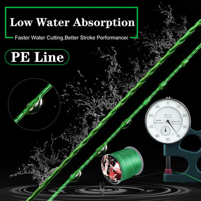 Sougayilang Linha de Pesca Trançada X8 100/300 Arrastos 22~88LB Multifilamento Japonês PE para Acessórios de Pesca de Baixo, Lúcio e Carpa