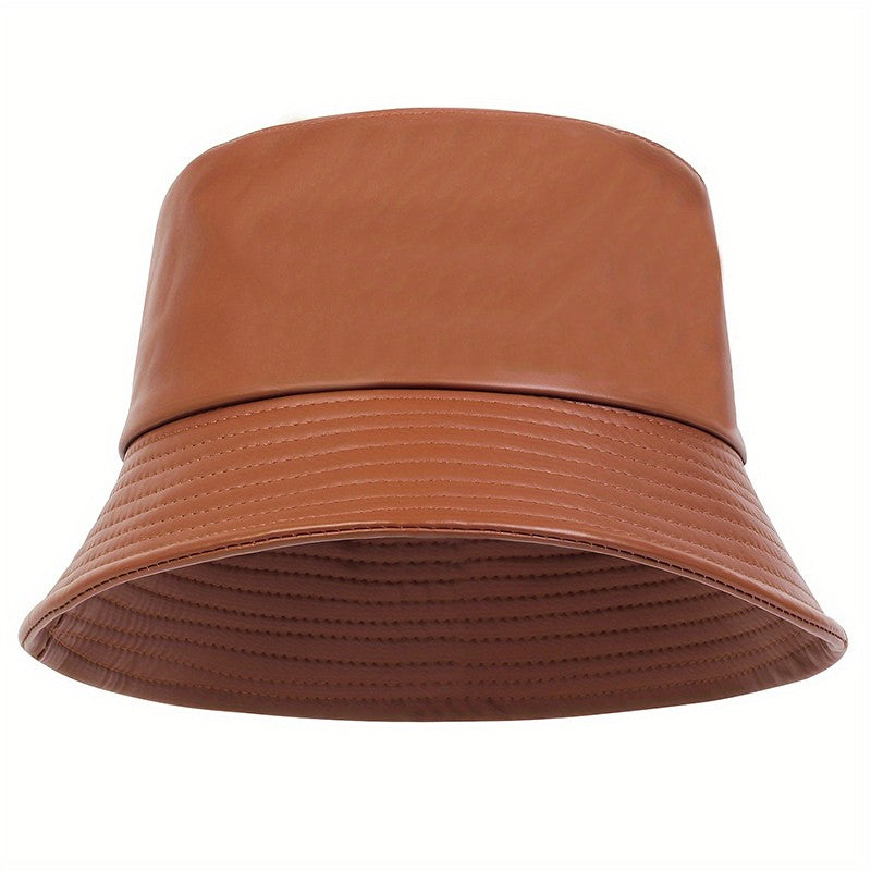 winter Fashion bucket hat Artificial leather windproof warm bucket hats men women wild tide cap Panama fisherman caps gorras