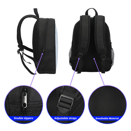 M-Mbappe Conjunto de 3 Peças Bolsa Escolar Mochila Esportiva de Futebol com Bolsas de Ombro Estojo para Canetas Mochila Escolar Jogador Estrela para Melhor Presente