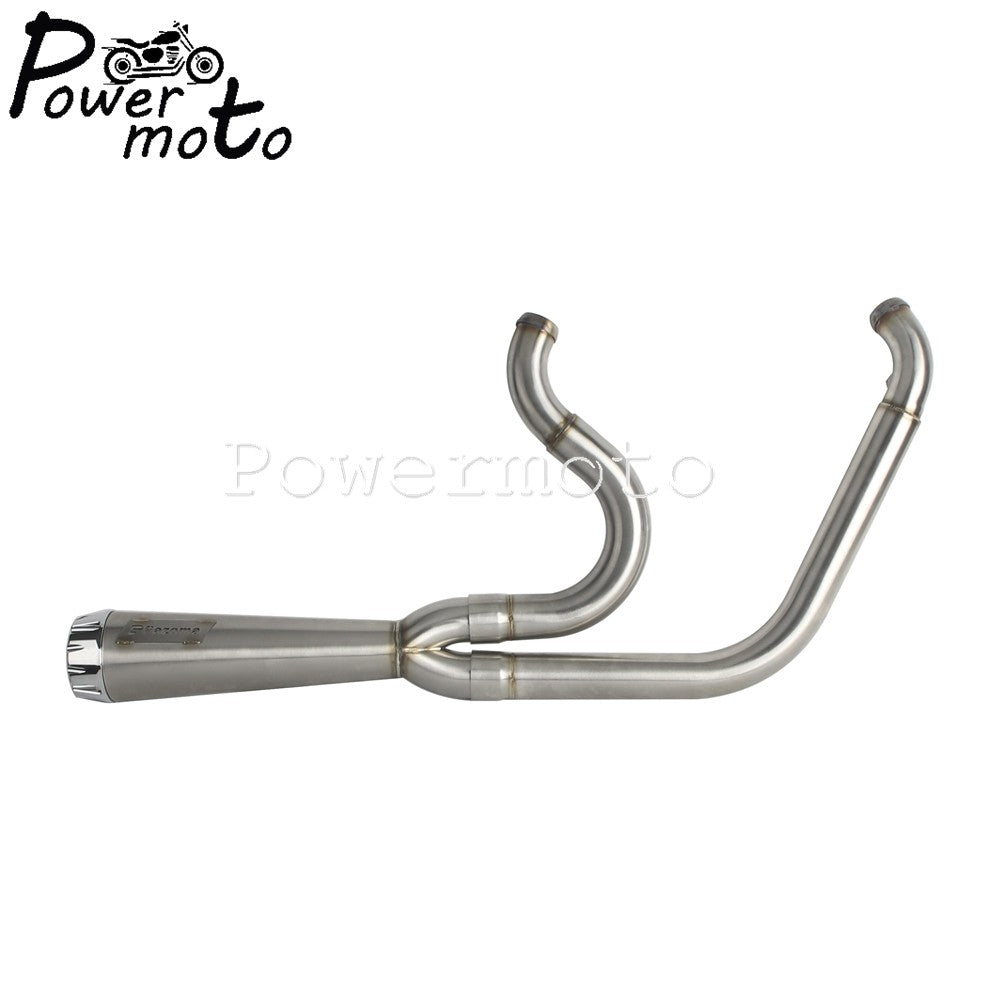 Motorcycles 2-Into-1 Exhaust Muffler Pipes Tube For Harley Dyna Fat Bob Low Rider S Street Bob Wide Super Glide FXD 2006-2017