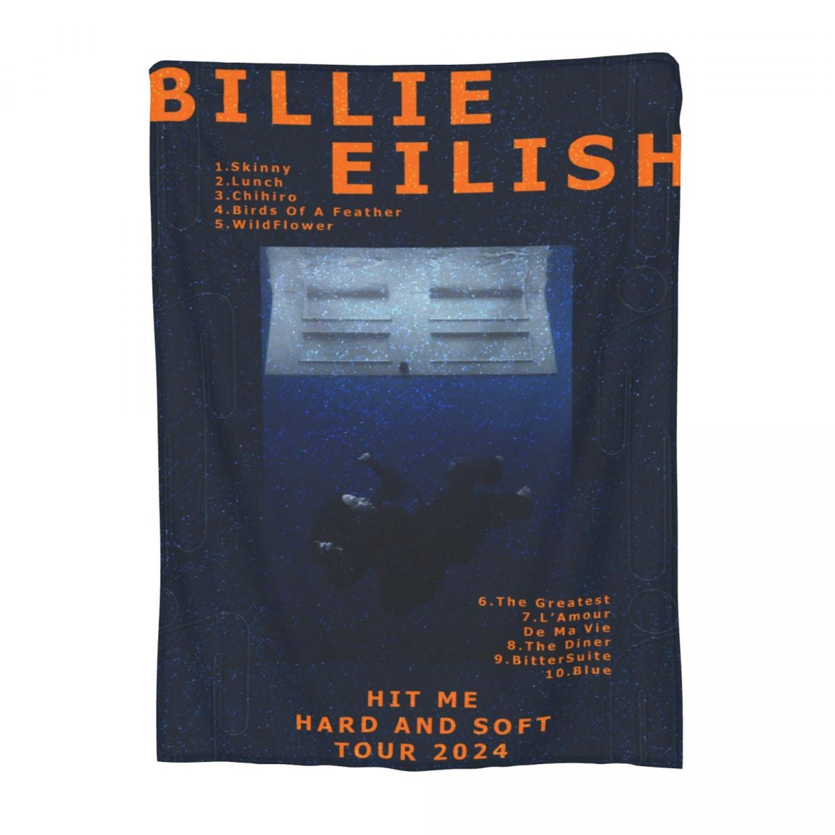 Manta de Lã Hit Me Hard And Soft Merch Billie Macia e Aconchegante para Carro e Quilt
