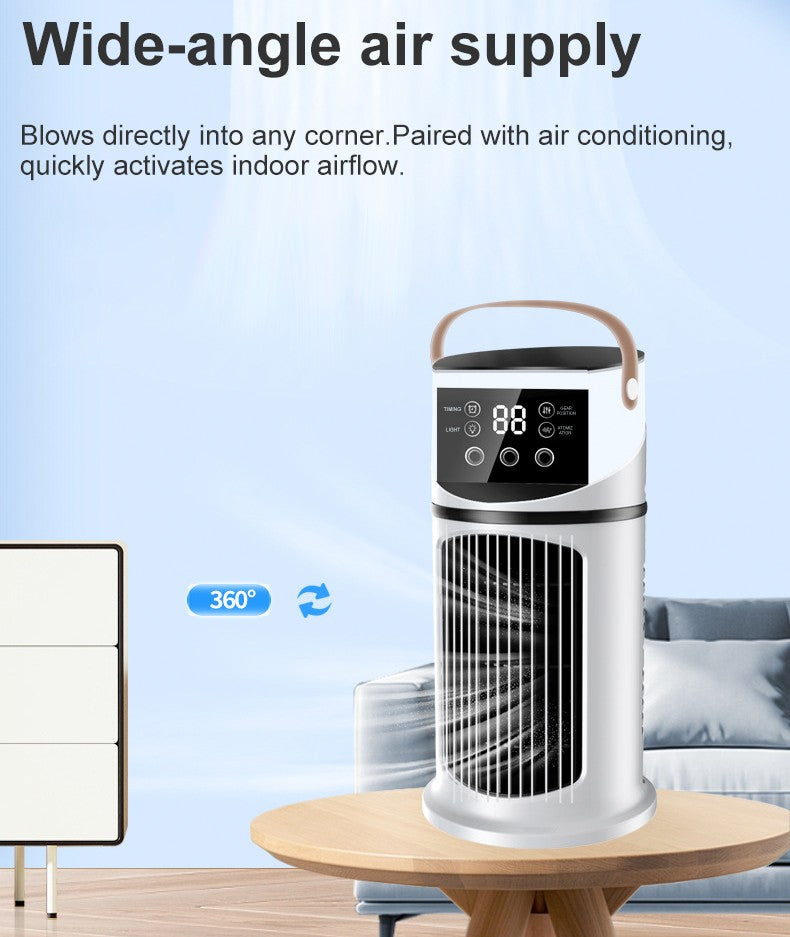 Pulverizador portátil Resfriador de ar de mesa USB Mini ar condicionado Ventilador de refrigeração de ar multifuncional temporizado Refrigerador de ar para casa e escritório