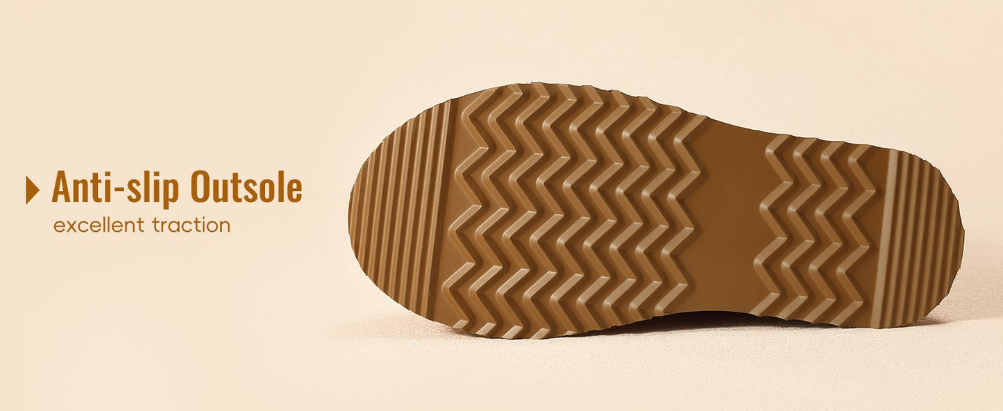 Bebealy Winter Suede Boots For Women Classci Genuine Brand Women Boots Outdoor Short Plush Antiskid Ankle Boots Cozy Fuzzy Boots