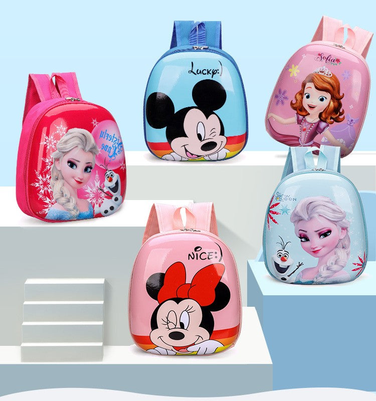 Mochila Minnie Fofa Menina Desenho Animado Disney Homem-Aranha Crianças Mochila Mickey Bolsa Escolar Infantil Elsa Bolsa de Ombro