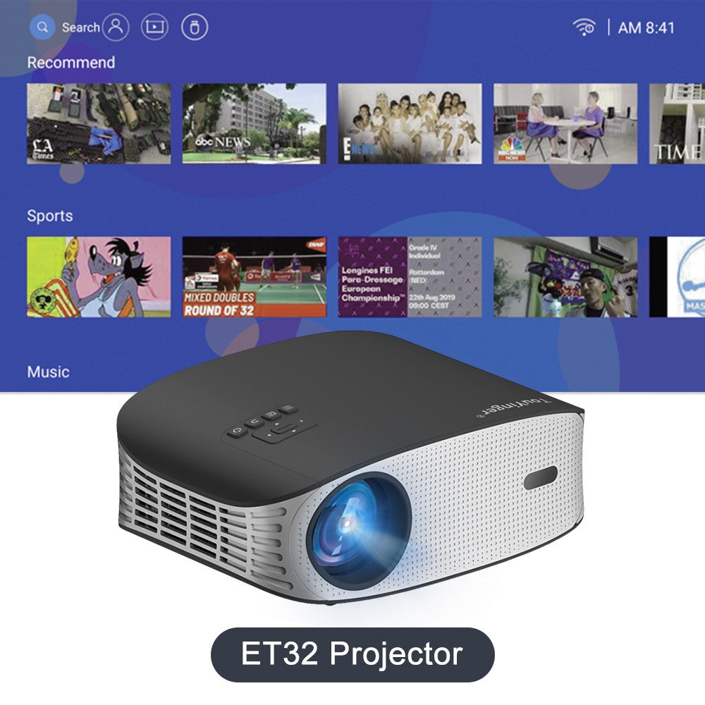 Touyinger ET32 1500ANSI Full HD 4K Projector  5G WIFI Home theater Media Video Player Smart Beamer