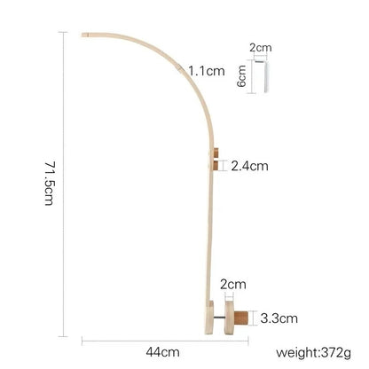 Baby Rattle Toy Bed Bell Bracket Wooden Mobile 0-12 Months Newborn Crochet Bed Bell Hanging Toys Holder Bracket Infant Crib Gift