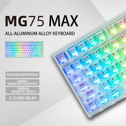 Teclado Gamer IROK MG75 PRO MAX 8K com Switch Magnético Acionamento Rápido de 0,005mm RT Teclado Mecânico com Hot Swap/SOCD/À Prova D'Água