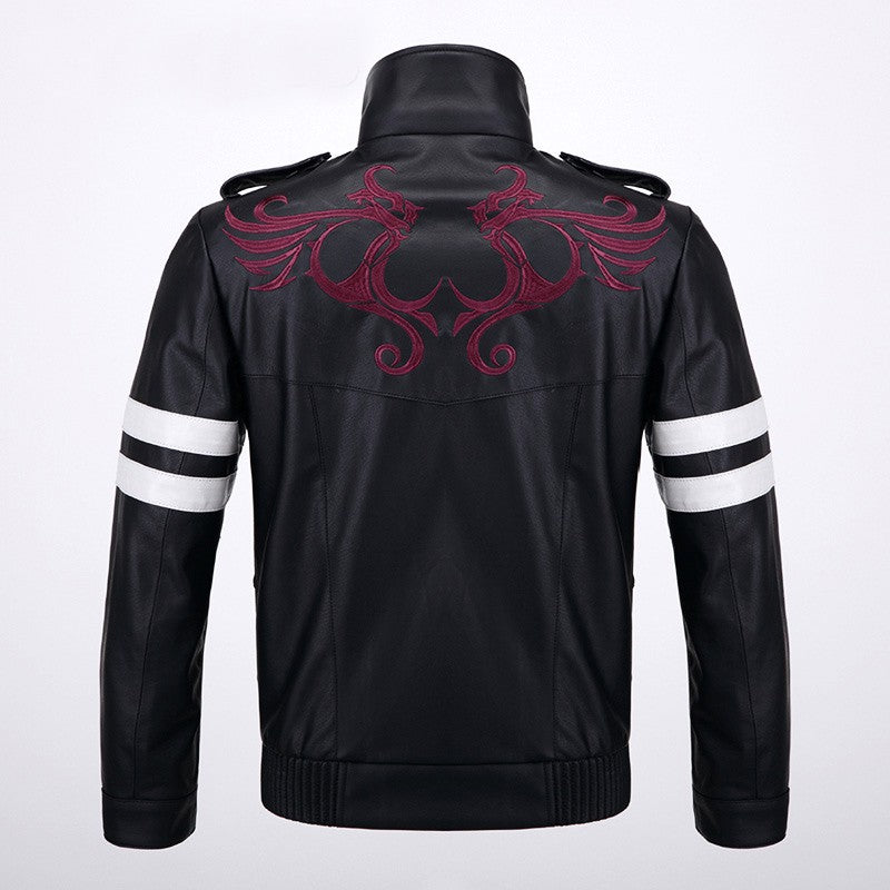 CosZtkhp Double Collars!Game Prototype Alex Mercer PU Leather Jacket Winter Coat Halloween Cosplay Costumes for Women/Men M-4XL