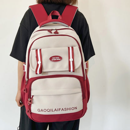 Mochila de Computador Original, Grossa e de Grande Capacidade, Estilo Universitário, Adequada para Estudantes Universitários em Deslocamento, Mochila Portátil para Atividades ao Ar Livre