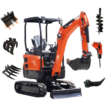 Mini Escavadeira Diesel Personalizada 1600kg para Agricultura, Pomar, Vala, 1ton, 1.6ton