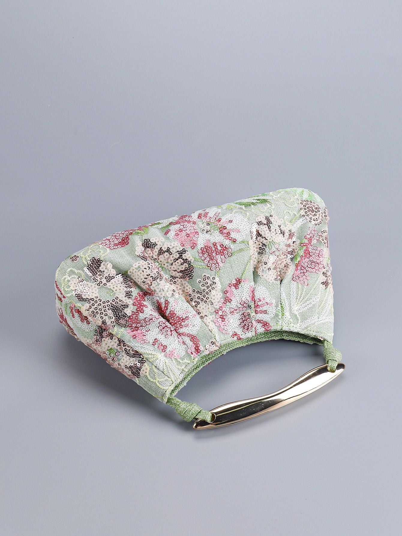 Delicated Sequins Luxury Evening Bag Pleated Handbag Elegant Embroidered Evening Bag for Women Wedding Banquet Cheongsam Handbag