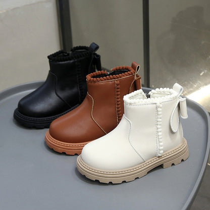 Autumn Winter Baby Kids Short Boots Super Warm Boys Girls Shoes Pu Leather Children Boots Fashion Toddler Boots Kids Snow Shoes