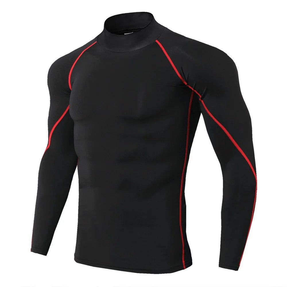 Winter Man Compression Shirt Cycling Clothing Warmth Shirt Warm Bottoming Shirt Men Compression T-Shirt Gym Sportswear 2024 New