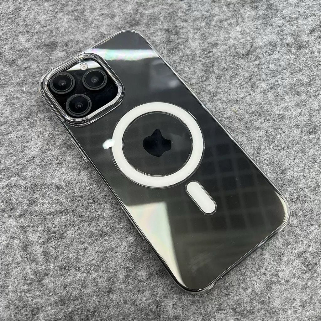 Capa Magnética Transparente de Animação Original para iPhone 17 Air 16 15 14 13 12 Pro Max, Capas para Carregamento Sem Fio Magsafe