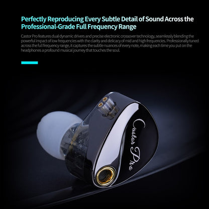 KZ Castor Pro HiFi Earphones Dynamic Drivers High-end Tunable Earphones Sound Quality Bass Headset Detachable Cable Headphones