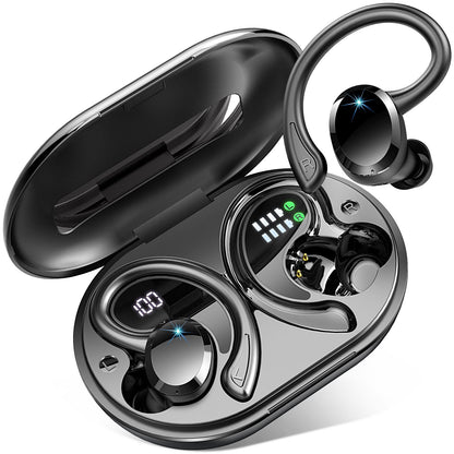Fones de ouvido sem fio, Fones de ouvido Bluetooth 5.3 com graves estéreo, Microfone intra-auricular com cancelamento de ruído, Fones de ouvido esportivos IP7 à prova d'água, 40h de reprodução.