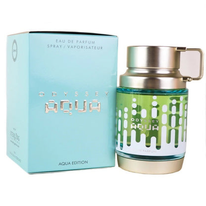 Armaf Odyssey Aqua Edition Eau de Parfum Spray 100ml Original Arab Perfumes Lasting Woody Aromatic Perfume Cologne for Men Gifts