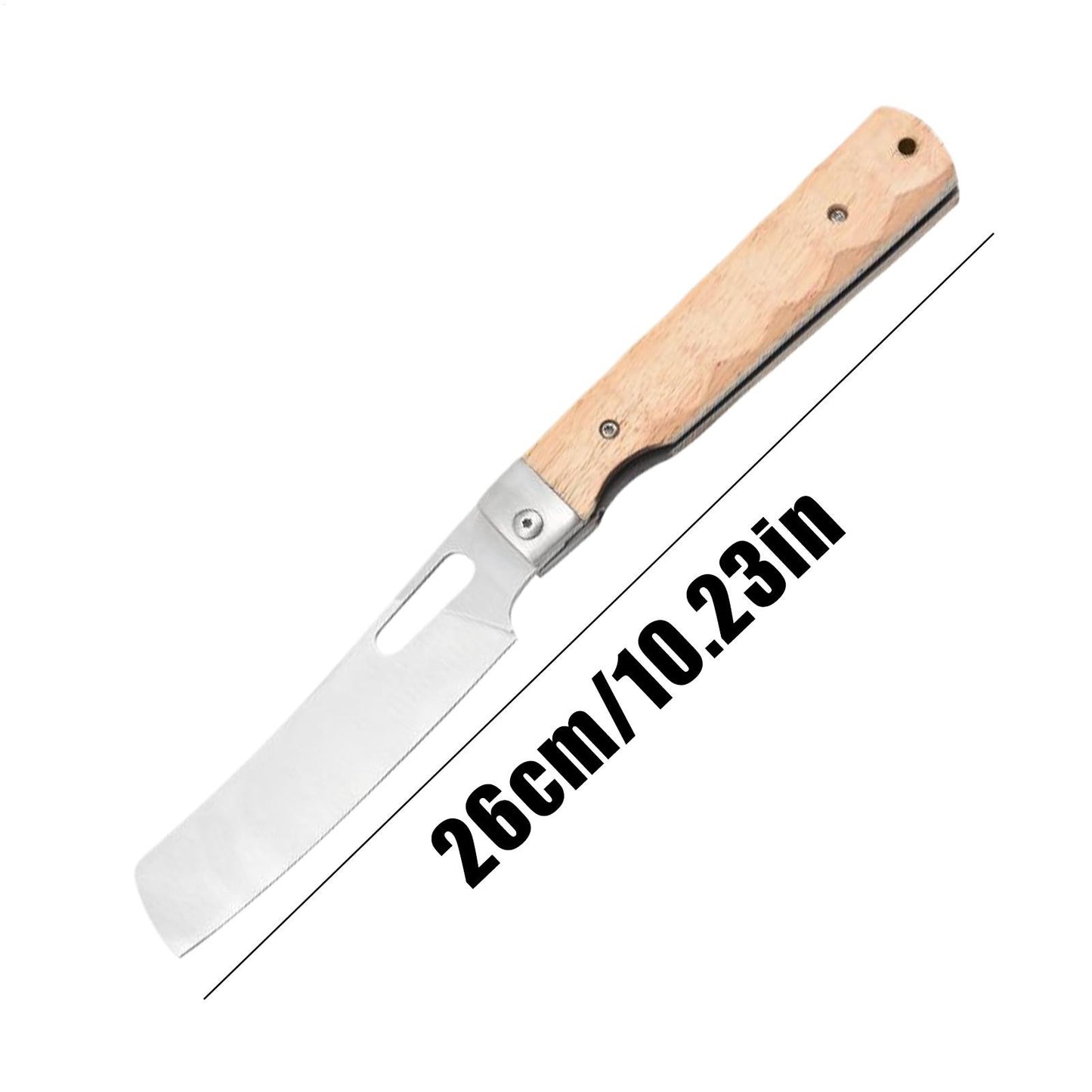 Facas de Cozinha Dobráveis em Aço Inoxidável Facas de Viagem com Cabo de Madeira Cutelo Ferramentas Profissionais para Cozinha Cozinhar Carne