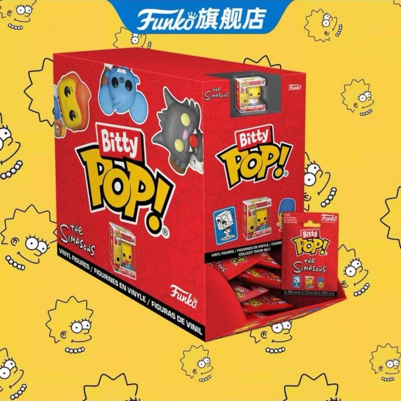 The Simpsons Bitty Funko Pop Caixa Surpresa Mini Boneco Modelo Decoração de Mesa Caixa Misteriosa da Sorte Coleção Edição Limitada