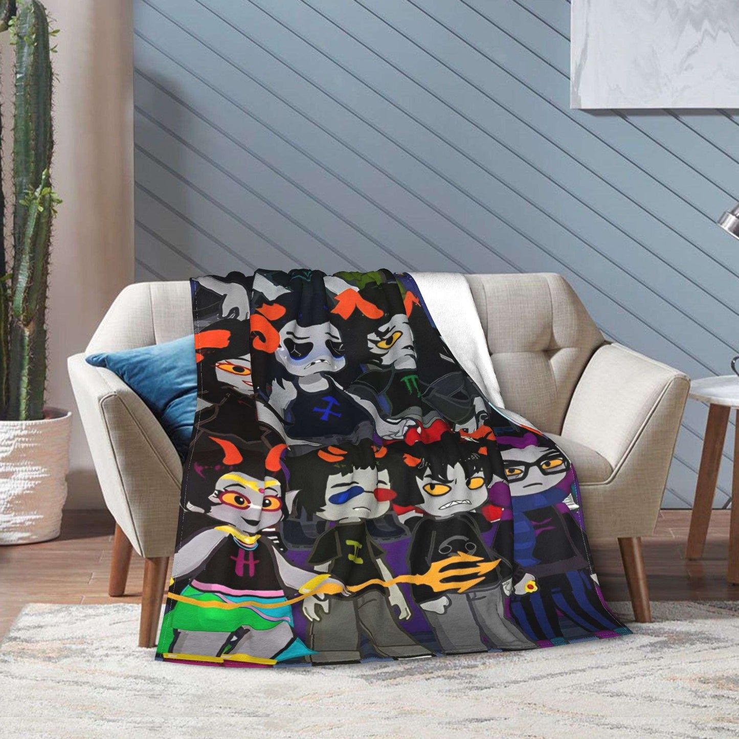 Manta de Flanela Homestucked Manga Cobertor Macio e Quente para Sofá Cama Viagem Engraçado Colcha Capa de Sofá-Cama