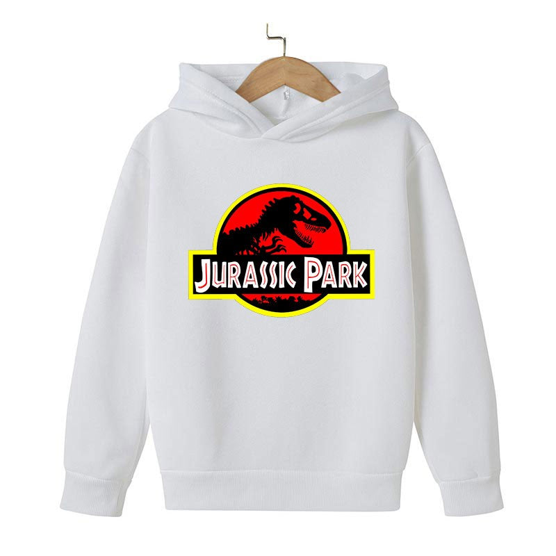 Fashion Print Jurassic Park Children's Hoodies Clothing Girls Casual Sweatshirr Spring Autumn Anime Boy Sweatshirt black Coat