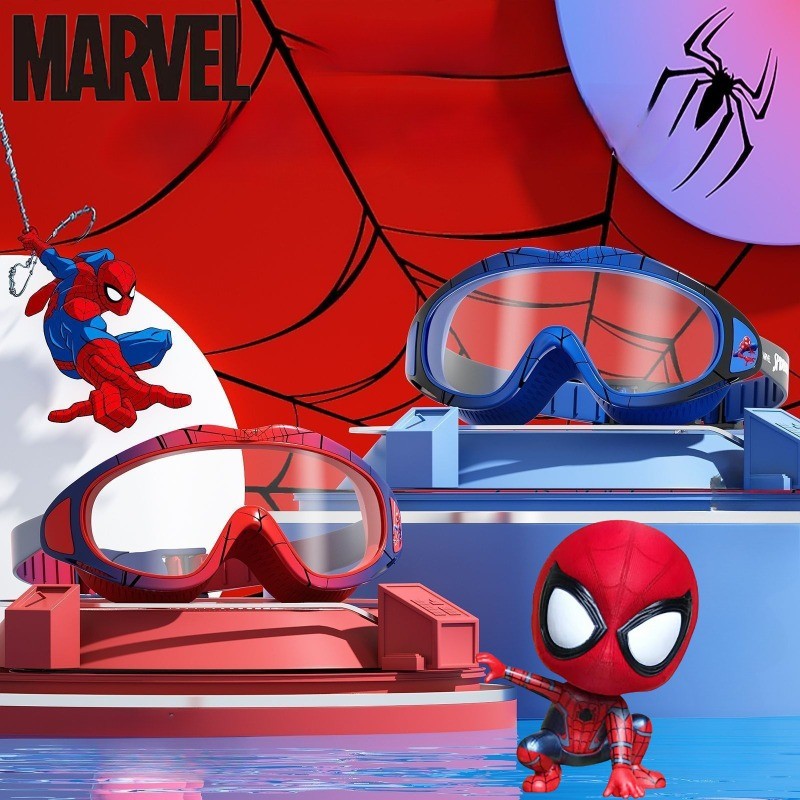 Marvel's new Spiderman boy new creative cartoon anime peripherals HD anti-fog waterproof swimming professional diving glasses