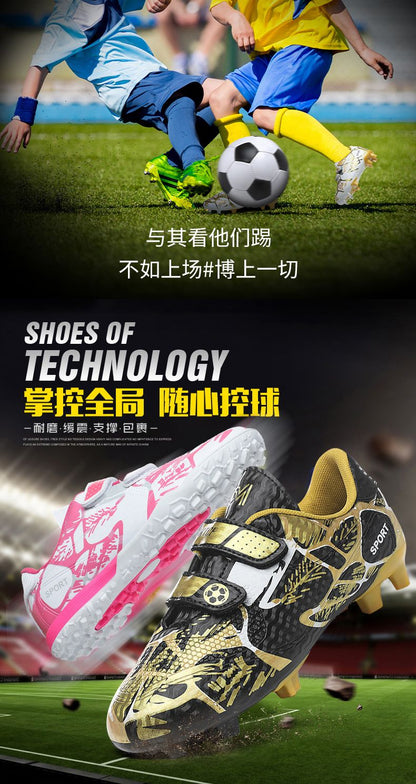 New Kids Football Boots Non Slip Professional Fast Children Football Shoes Original Boys Soccer Shoes Indoor Match Ultralight
