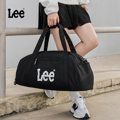 LEE Dry Pocket Sports Fitness Gym Bag for Women Men Large Capacity Waterproof Oxford Duffel Luggage Travel Bag Shoe Compartment