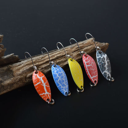 TOMA Fishing Spoons Metal Trout Lures 5pcs 2.2g 2.5g 3g 4.5g 5g Small Hard Bait Sequins Spinner Fishing Spoon with Single Hook