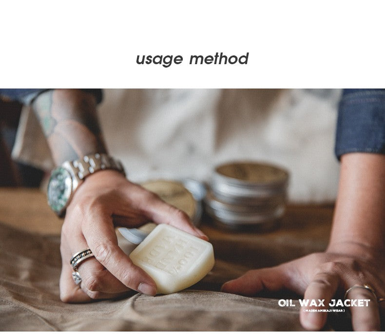 Maden Retro Heavyweight Canvas Oil Waxed Jacket Cotton Waterproof Hunting Coat Male Spring Khaki Casual Work Safari Style Jacket