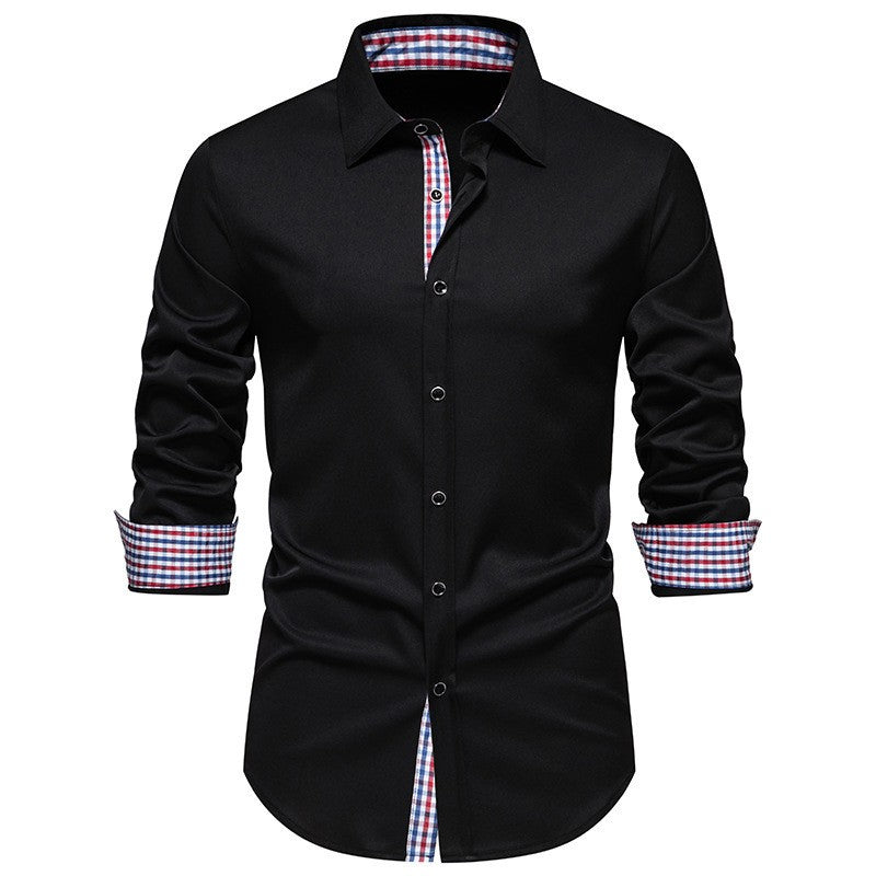 Men's shirt long-sleeved shirt business office clothing department buckle shirt loose style super large size XS-6XL soft fabric