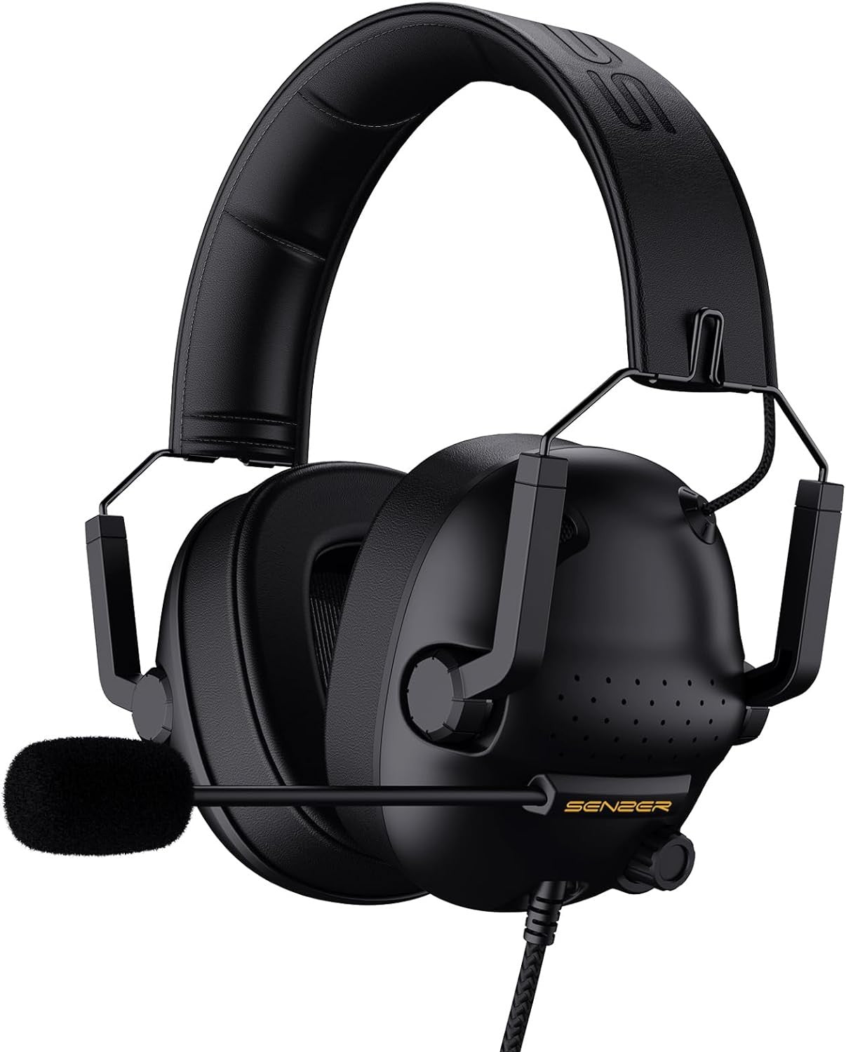 SENZER SG500 Surround Sound Pro Gaming Headset with Noise Cancelling Microphone-Portable Foldable Headphones for PC,PS4,PS5,Xbox