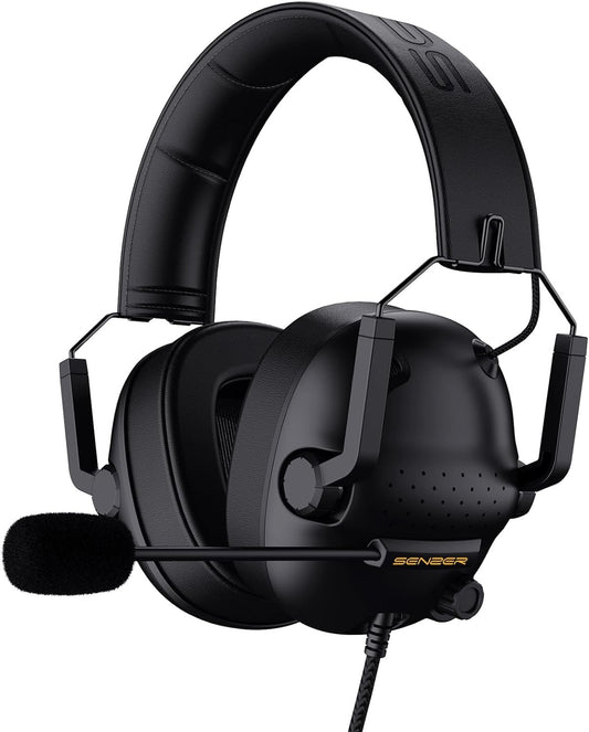 SENZER SG500 Surround Sound Pro Gaming Headset with Noise Cancelling Microphone-Portable Foldable Headphones for PC,PS4,PS5,Xbox