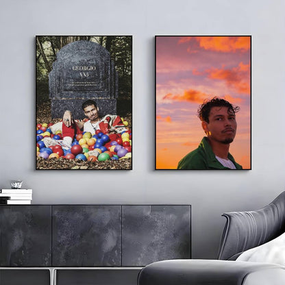 Rapper G-Georgio Poster Gallery Prints Self Adhesive Home Decor Decoration Wall Decals Living Room Sticker