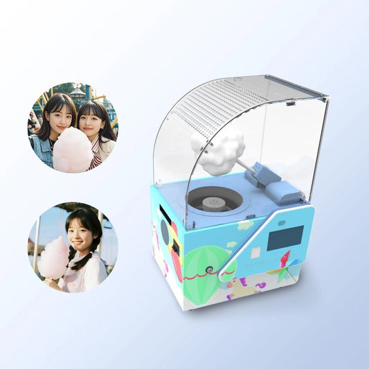 Small Professional Dessert Shops Commercial Portable Mini Tabletop Automatic Cotton Candy Machine