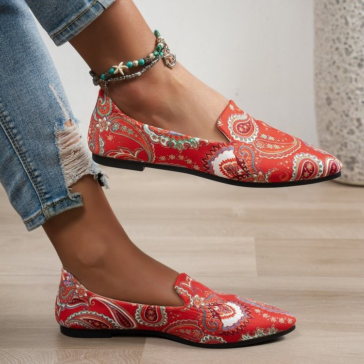 Loafers Flats Leopard Pointed Toe Casual Women Shoes New Comfortable Walking Mujer Zapatos:Wear-resisting