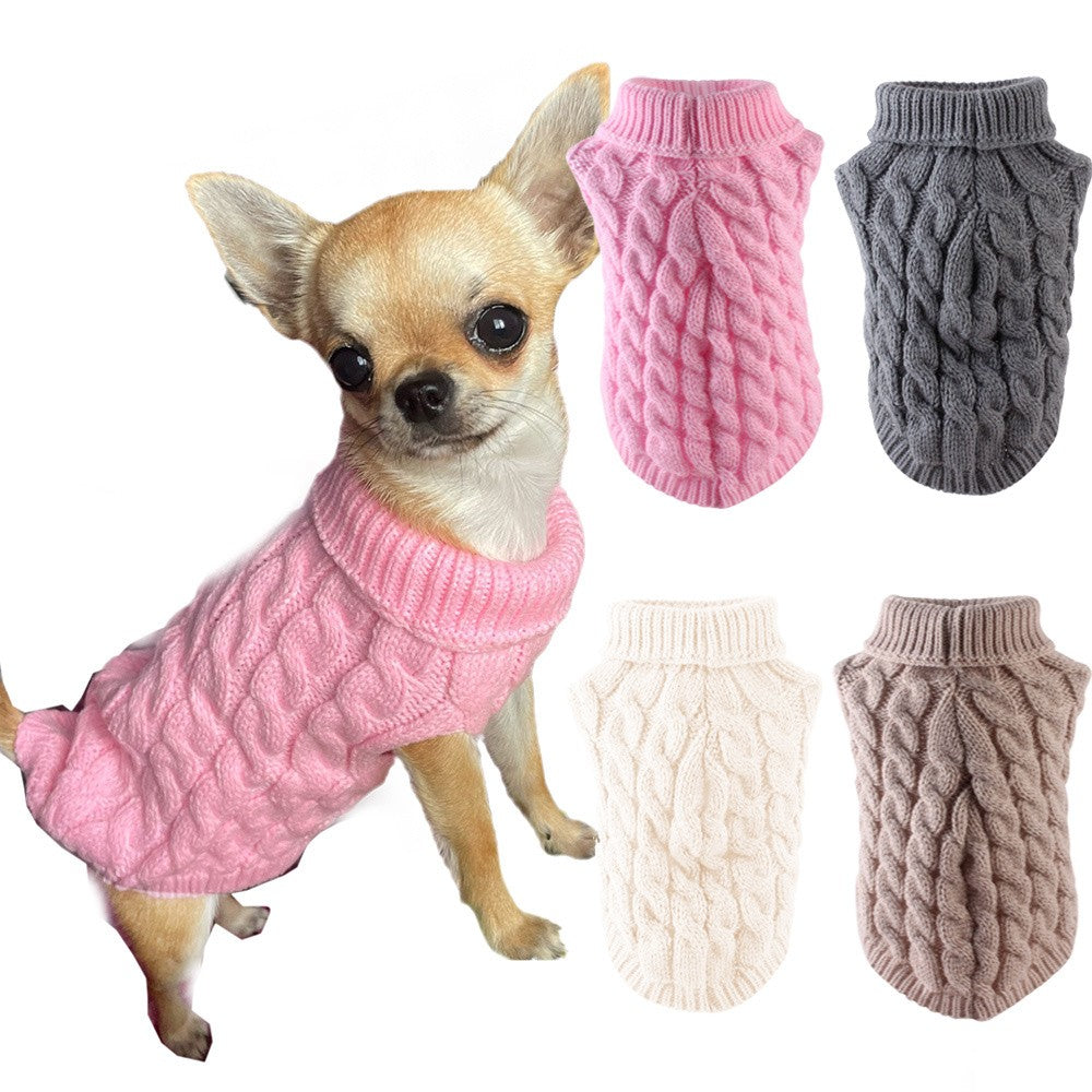 Suéter Clássico Liso para Cães Filhotes de Chihuahua, para Cães Pequenos, Roupa Quente de Inverno para Animais de Estimação, Pulôveres para Yorkshire Schnauzer Disfraz de Perro