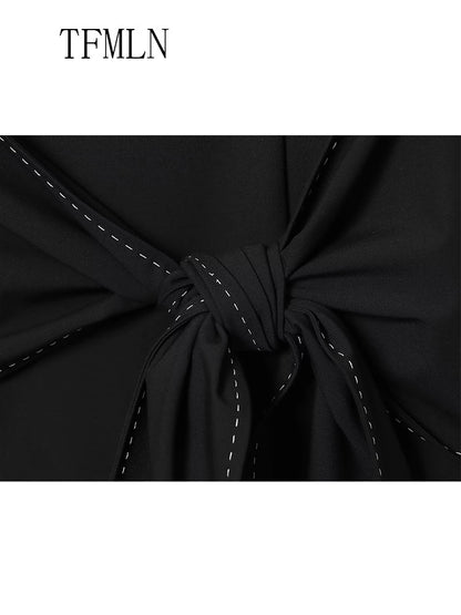 Elegant 2025 Autumn Women Big Bow Mini Dresses Fashion Chic Sleeveless Slim Causal Dress Street Back Zipper Party Sweet Dress