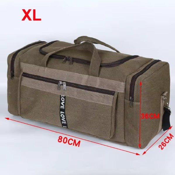 Large Canvas Travel Duffel Bag Waterproof Men's Shoulder Luggage Storage Bags Outdoor Trainning Fitness Sports Handbag XA927D
