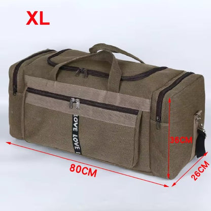 Large Canvas Travel Duffel Bag Waterproof Men's Shoulder Luggage Storage Bags Outdoor Trainning Fitness Sports Handbag XA927D