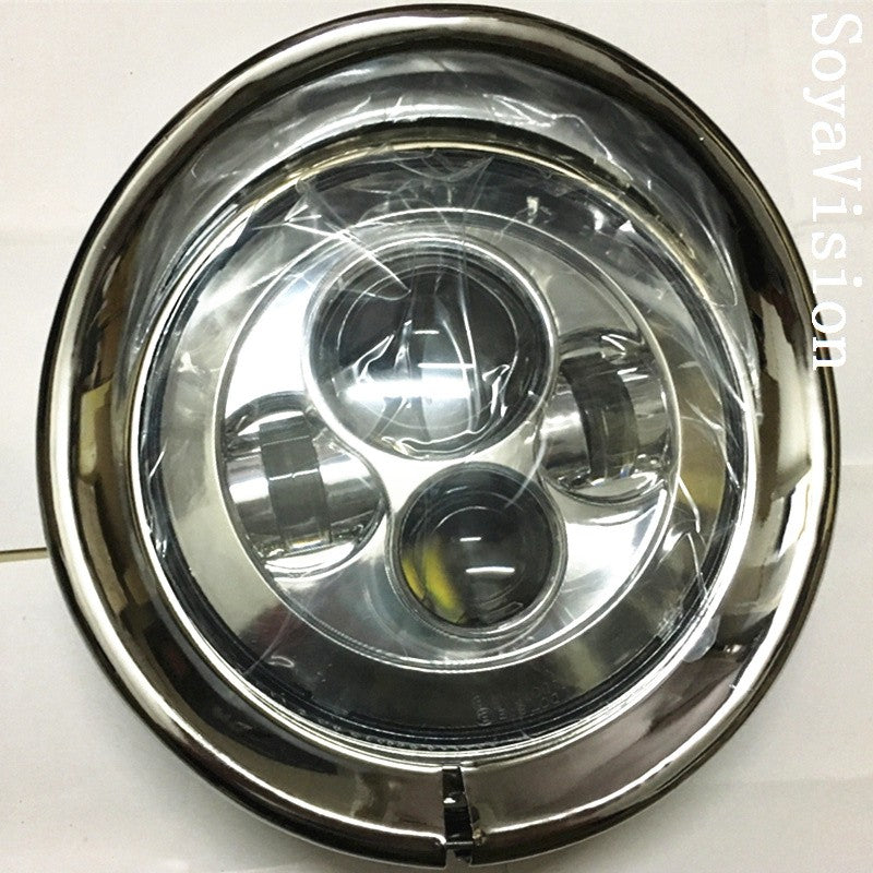 Motorcycle Headlight Trim For Harley Touring Road King Electra Glide Softail FLD/FLH Parts 7" Ring Bezel Visor 4.5" Led Fog Lamp