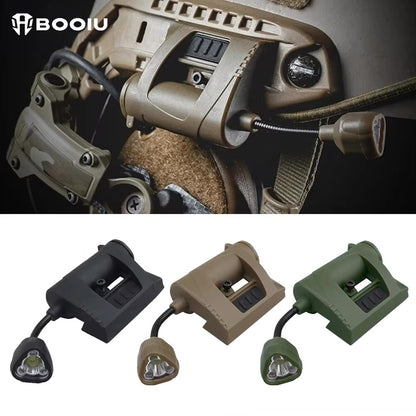 BOOIU Tactical Helmet Light LED Flashlight Outdoor MPLS Night Lighting For Hunting Cycling Fishing 3 Modes Military Helmet Lamp