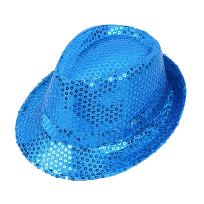 British Top Jazz Hat Bucket Hat Men Women Stage Performance Sequin Hat Shining Christmas Fedoras Party Parent Child Hat Hollween