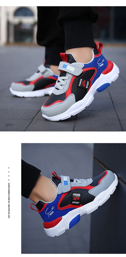 New Children's Leather Casual Shoes For Boy Girls Sneakers Breathable Kids School Walking Non-slip Sport Running Shoes Outdoor