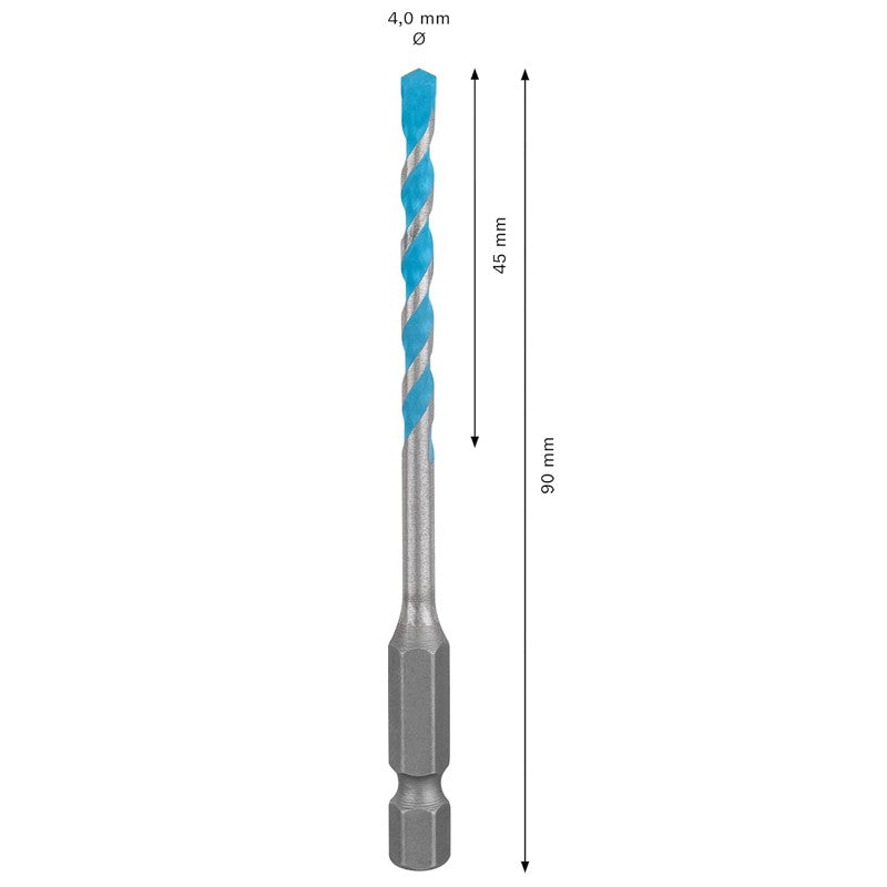BOSCH EXPERT HEX-9 Broca Multiconstrução Para Concreto Azulejos Macios Broca Helicoidal de Alta Dureza 2608900569 2608900574