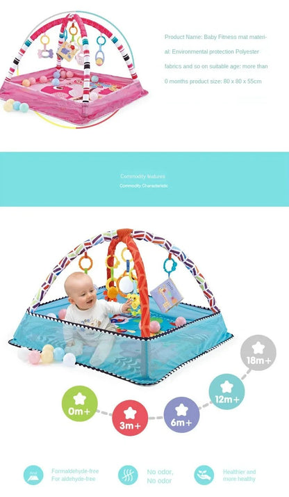 Baby Multifunctional Fitness Frame Kids Early Education Toys Mat Crawling Blanket Baby Early Activity Fitness Fence Dollhouse